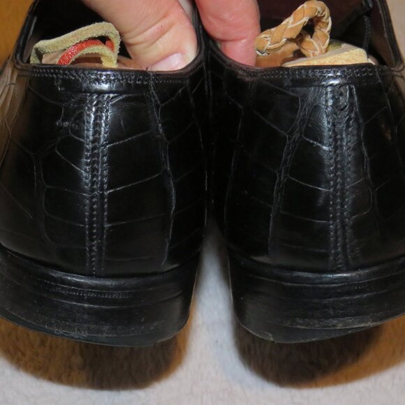 Ralph Lauren Purple Label Edward Green Black Crocodile Leather Derby 9.5/10 main image 5